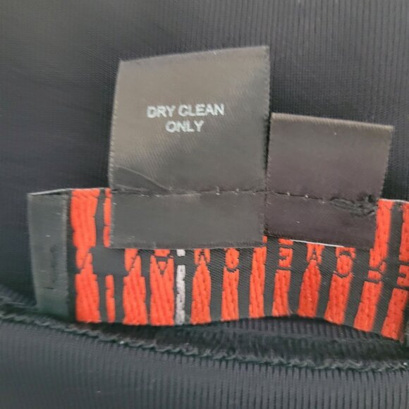 Nina McLemore Faux Wrap Top Womens Size M Black Short-Sleeve Stretch - Picture 6 of 6